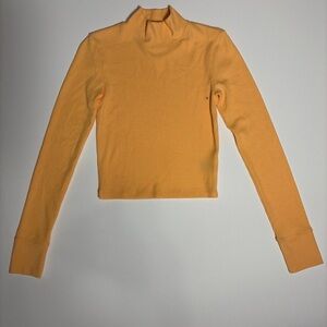American Eagle Orange Long Sleeve Turtleneck Top